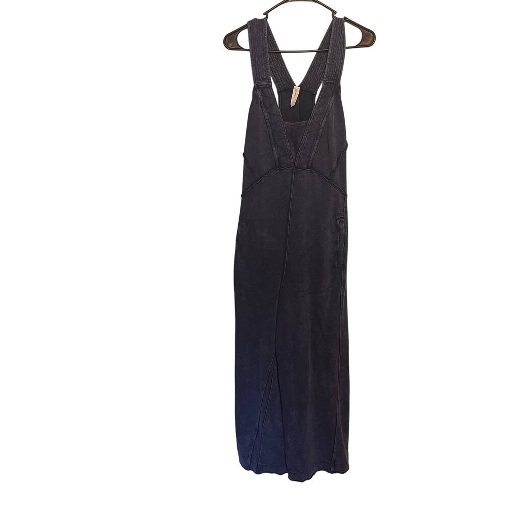 Daily Practice Anthropologie Palmra Jumpsuit Sz Medium Blue Wide Leg Boho Indie - Picture 2 of 12